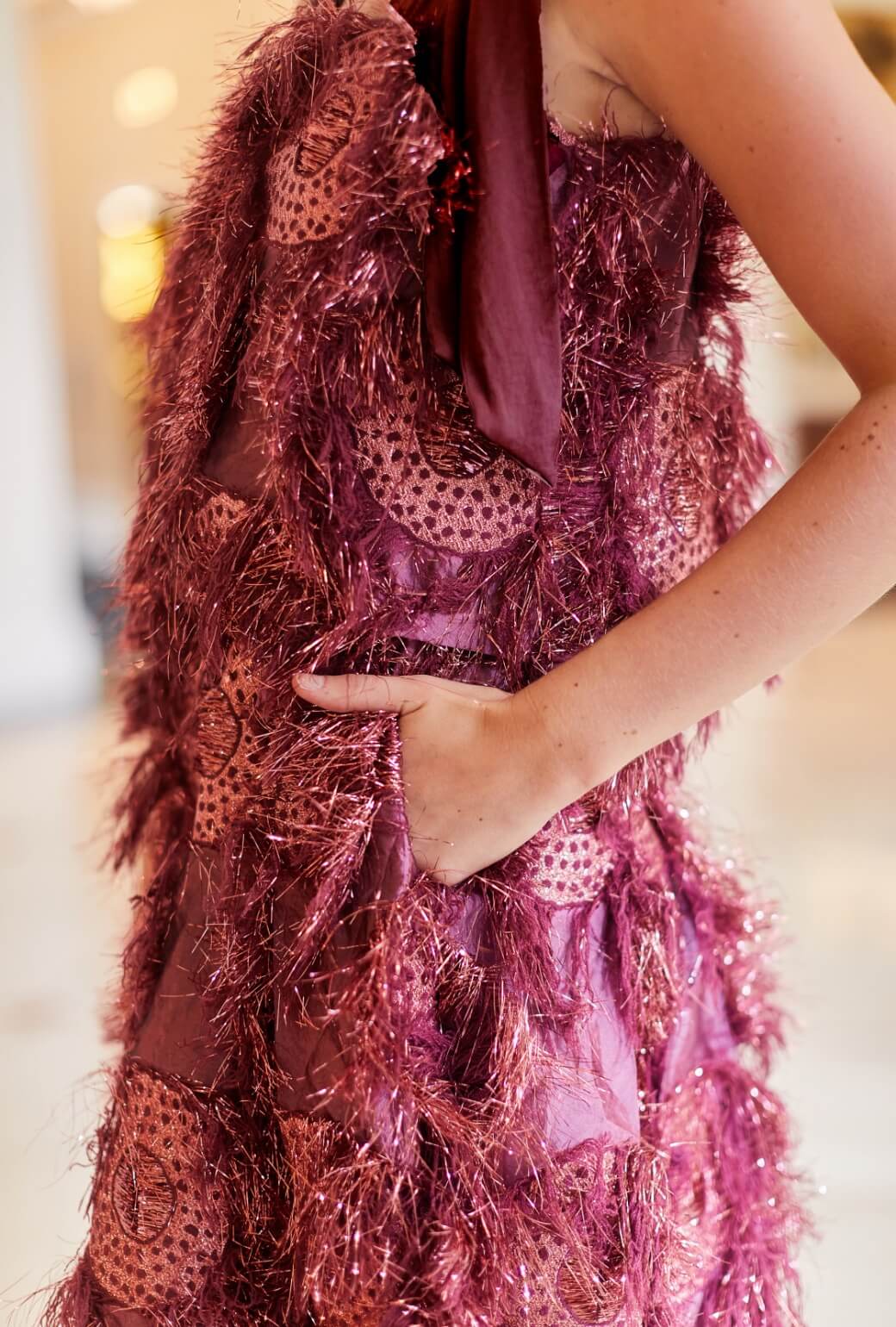 Eyelash Skirt - Bordeaux Eyelash - Image 3