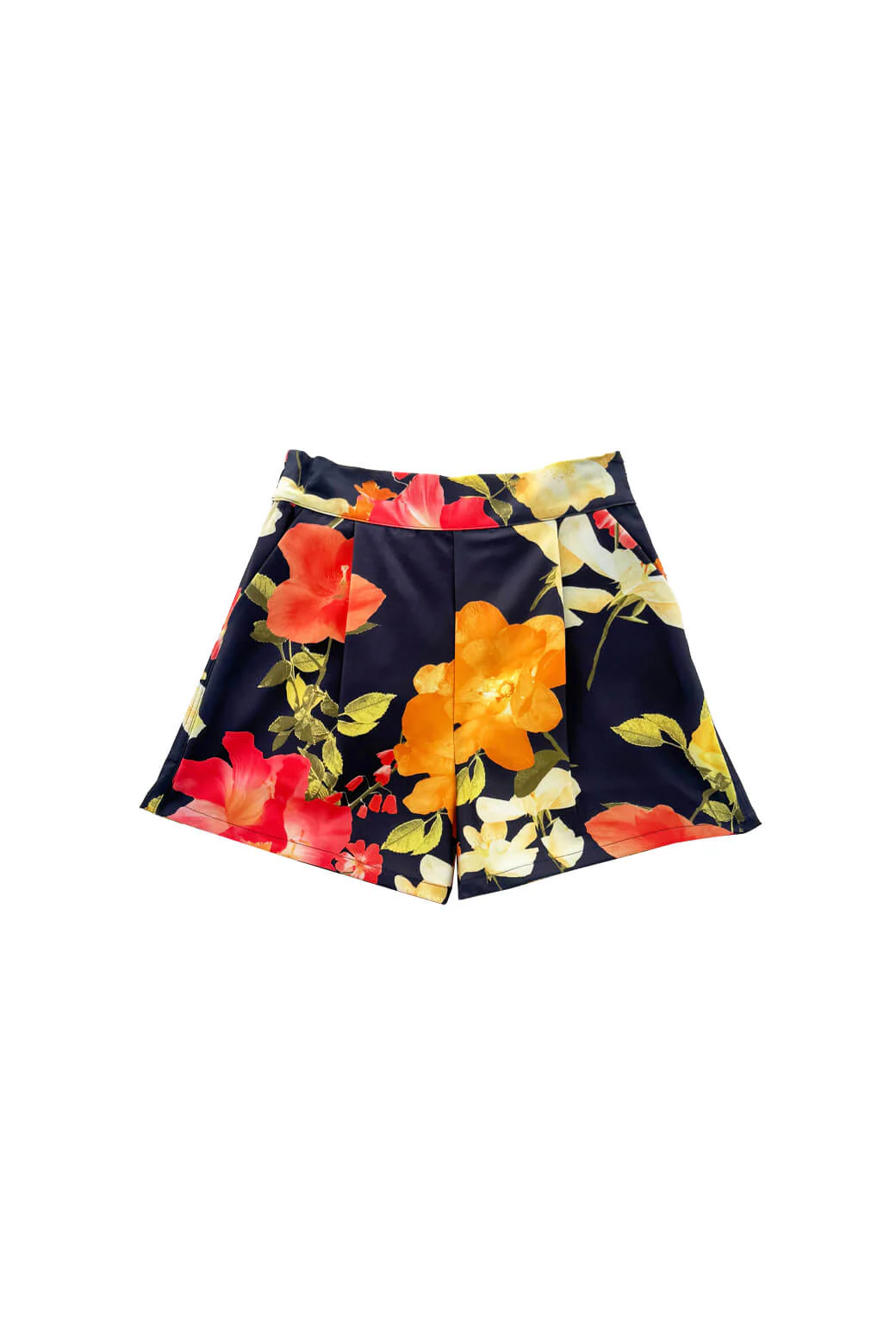 Flat Front Everyday Shorts - Hibiscus - Image 3