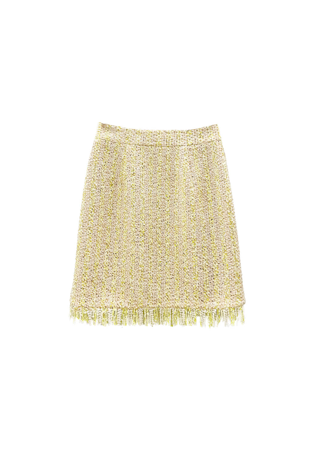 Fringed Mini Skirt - Ivory Twinkle Tweed - Image 3