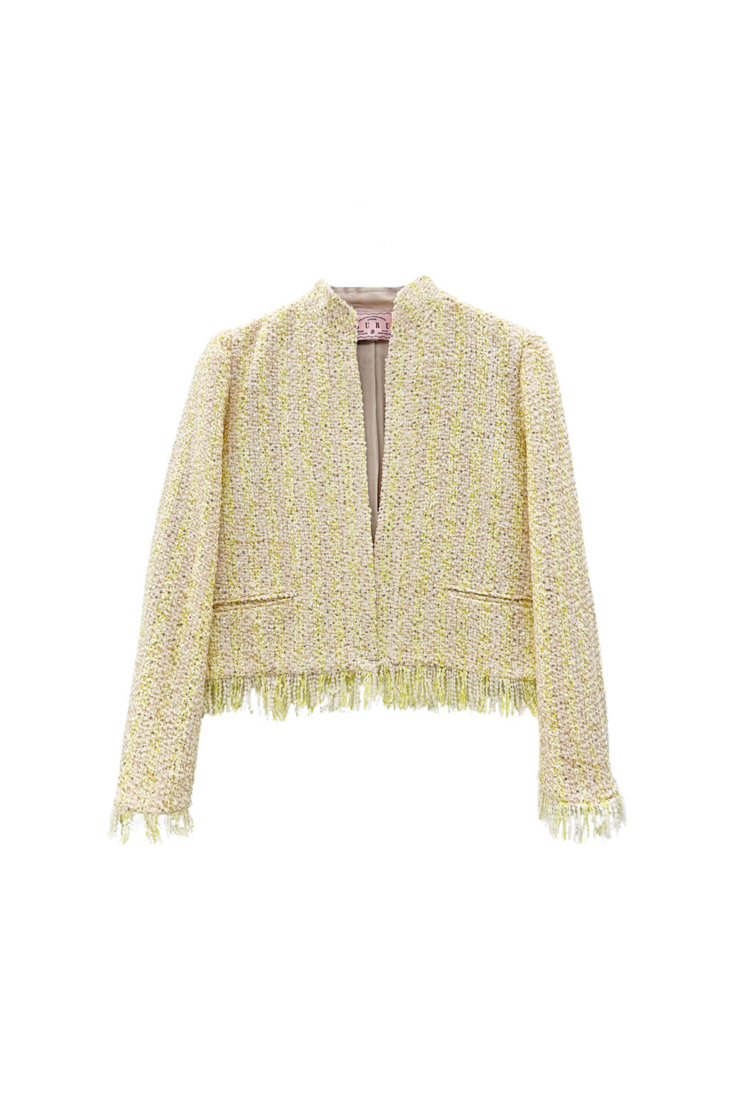 Fringed Mona Lee Blazer - Ivory Twinkle Tweed - Image 4