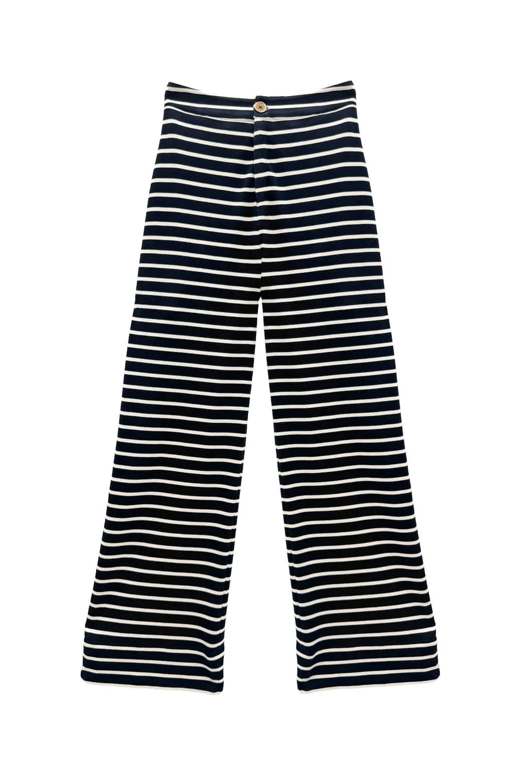Le Culottes Full Length - Black & White Stripe Knit - Image 3