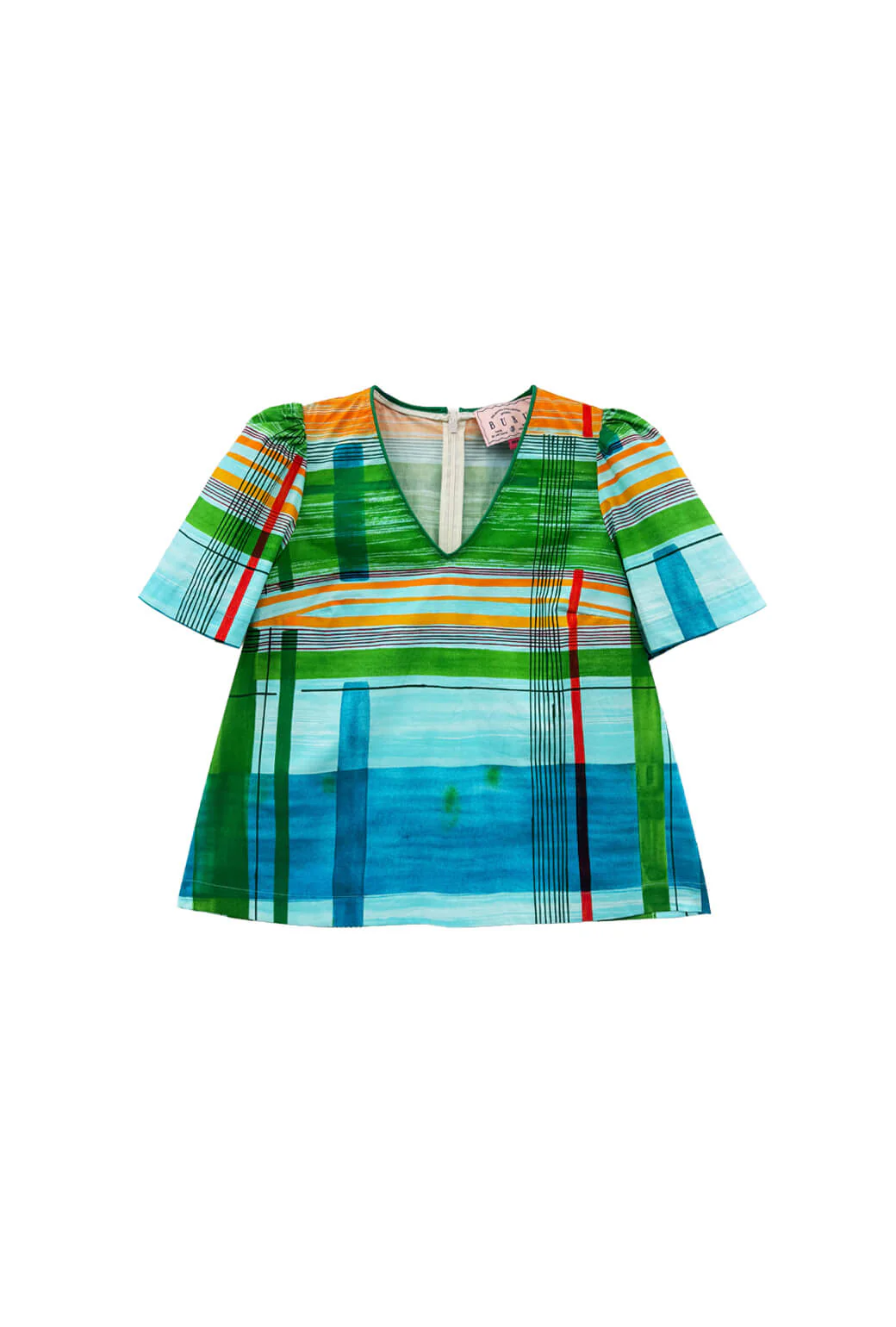 Lee Top V Neck - Vintage Plaid - Image 2