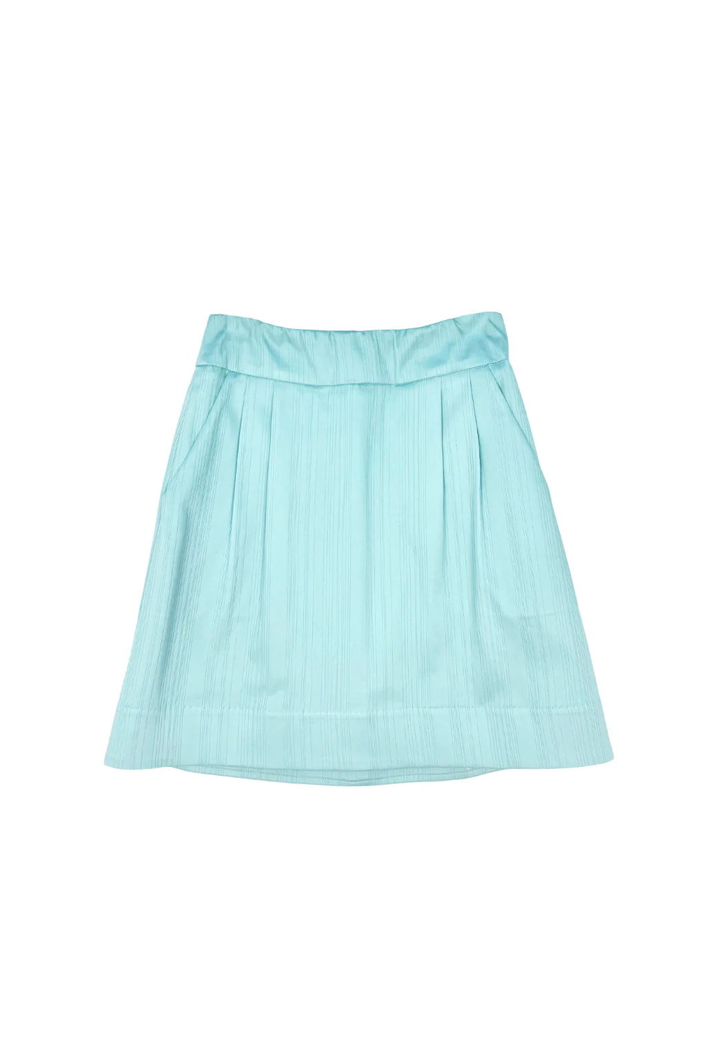 Maggie Mini Skirt - Aqua Faille - Image 2