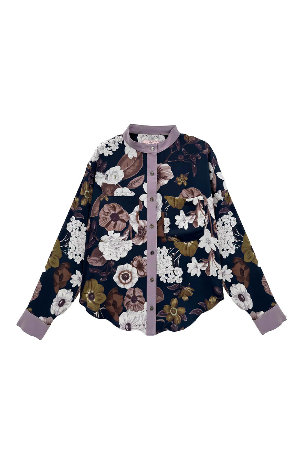 Mandarin Shirt - Fall Floral - Image 4