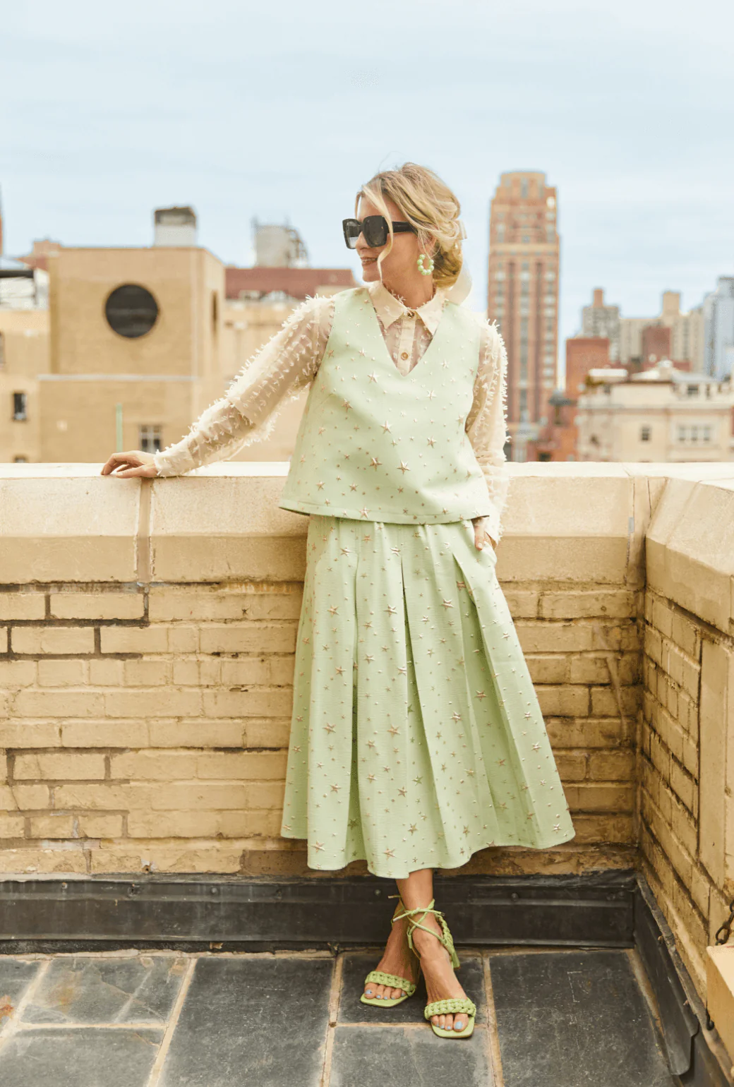 Mel Button Down Shirt - Ivory Bows - Image 5