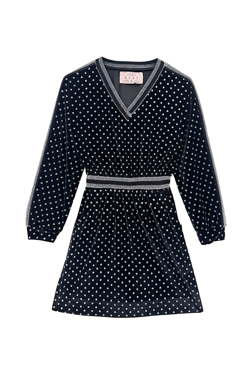 Mini Track Dress - Velvet Sparkle Dot - Image 3