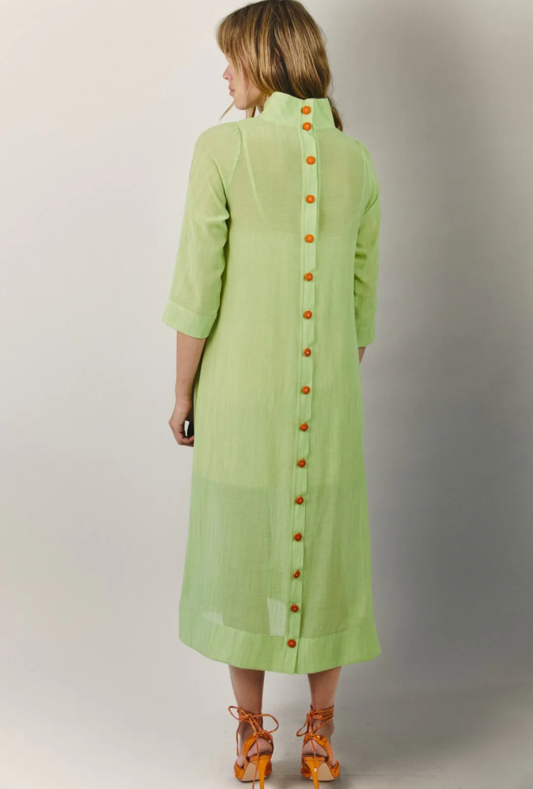 Mod Kaftan - Sheer Chartreuse - Image 4