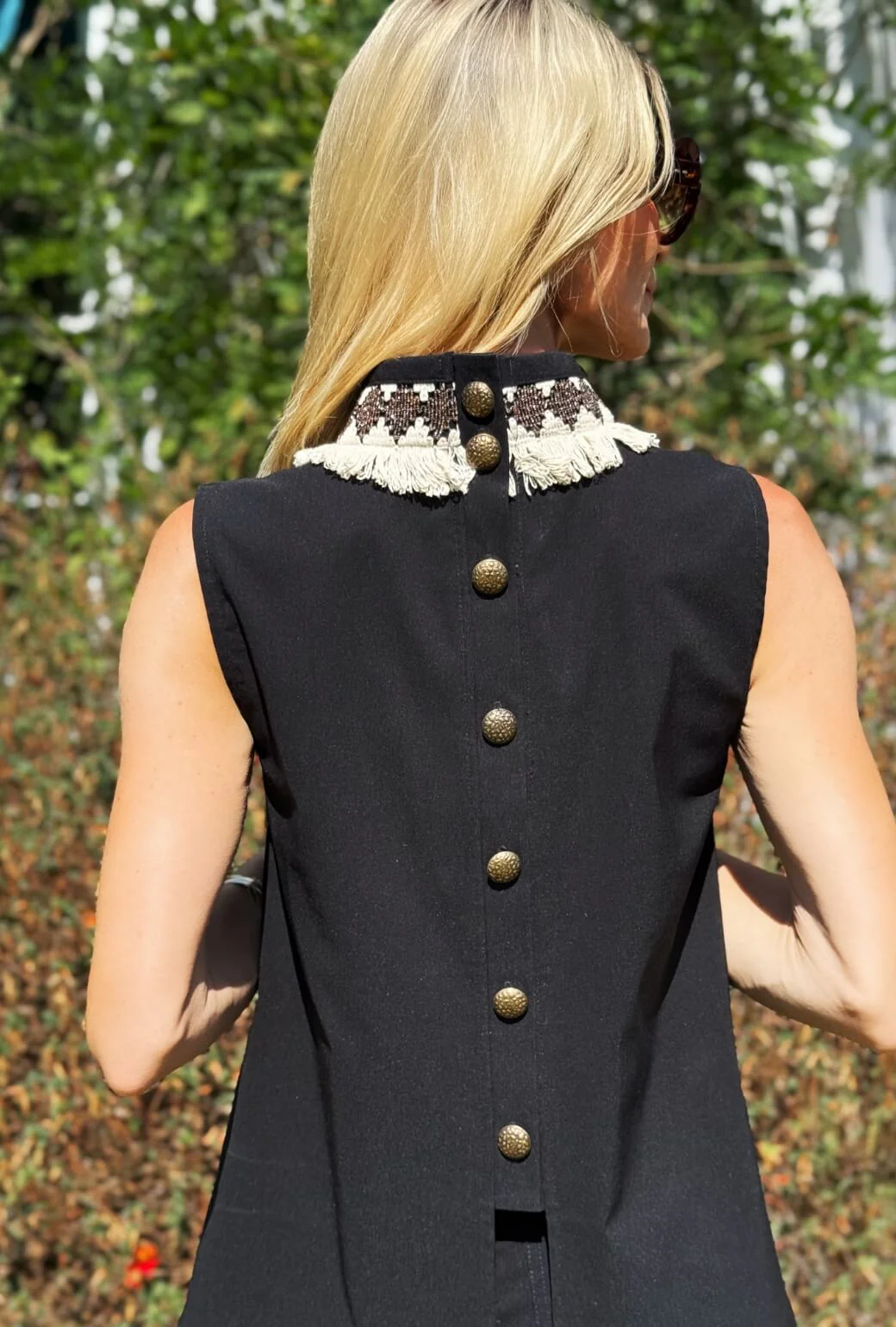 Mod Top - Black with Ivory Fringe - Image 5