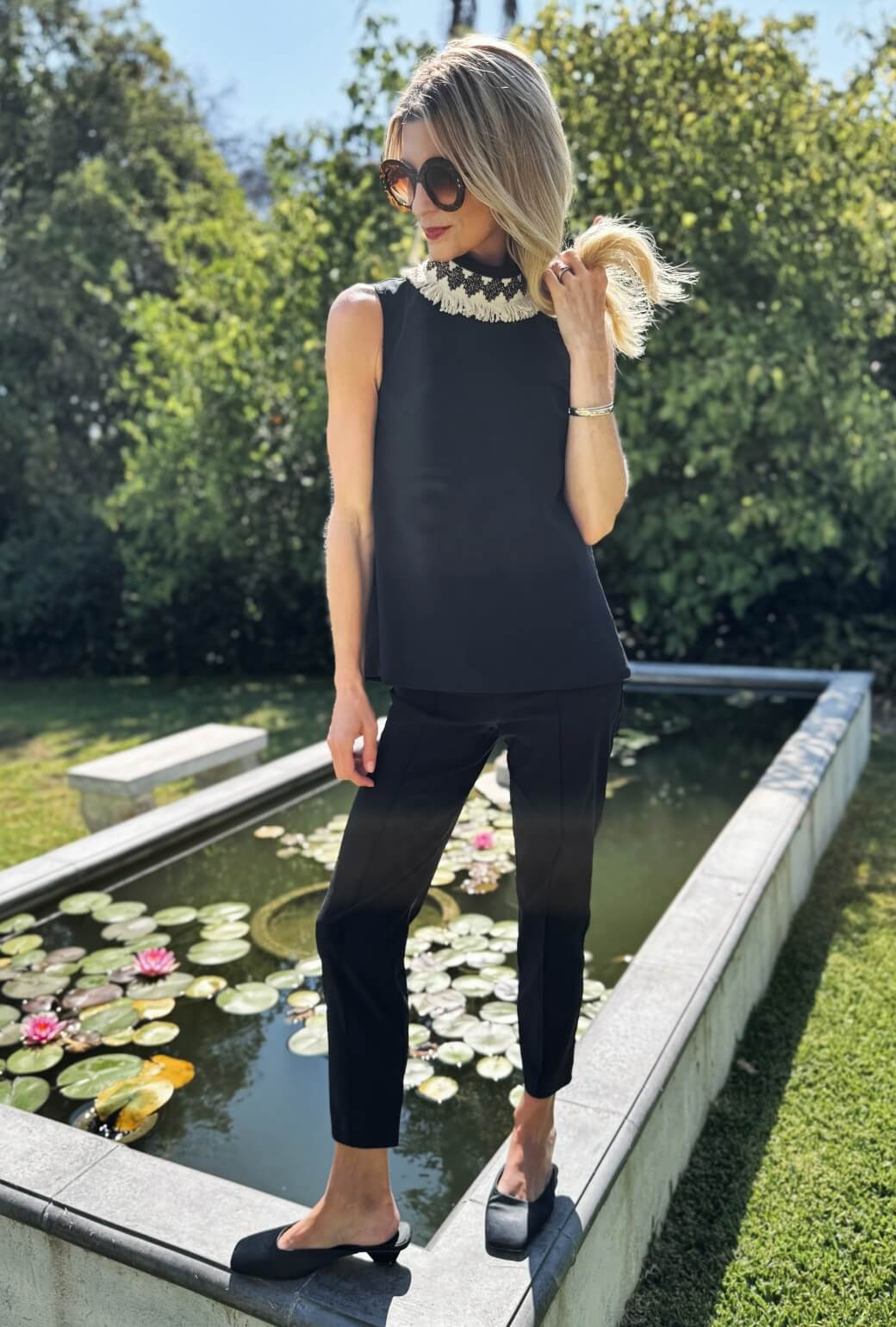 Mod Top - Black with Ivory Fringe - Image 6