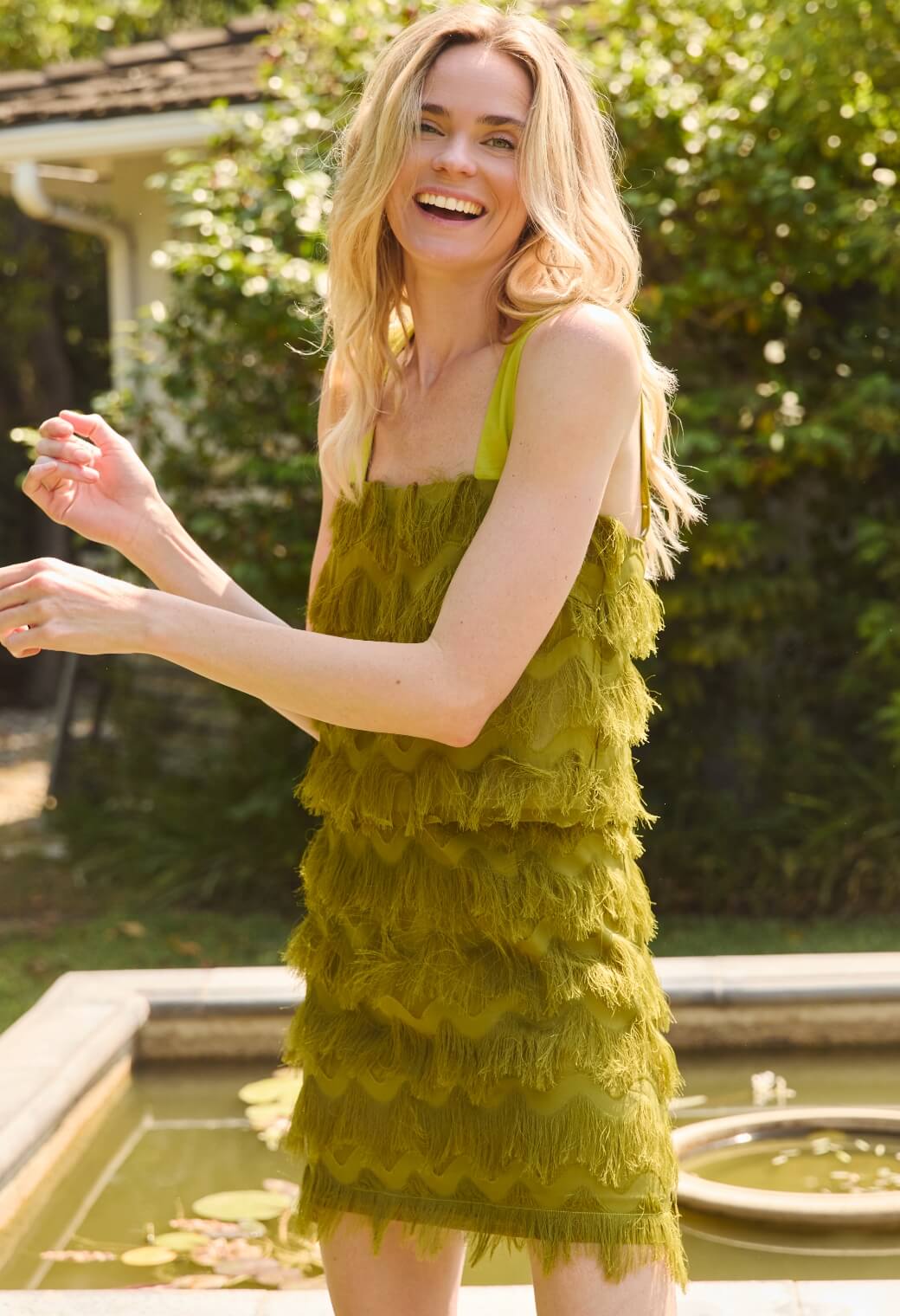 Pencil MINI Skirt - Moss Fringe - Image 3