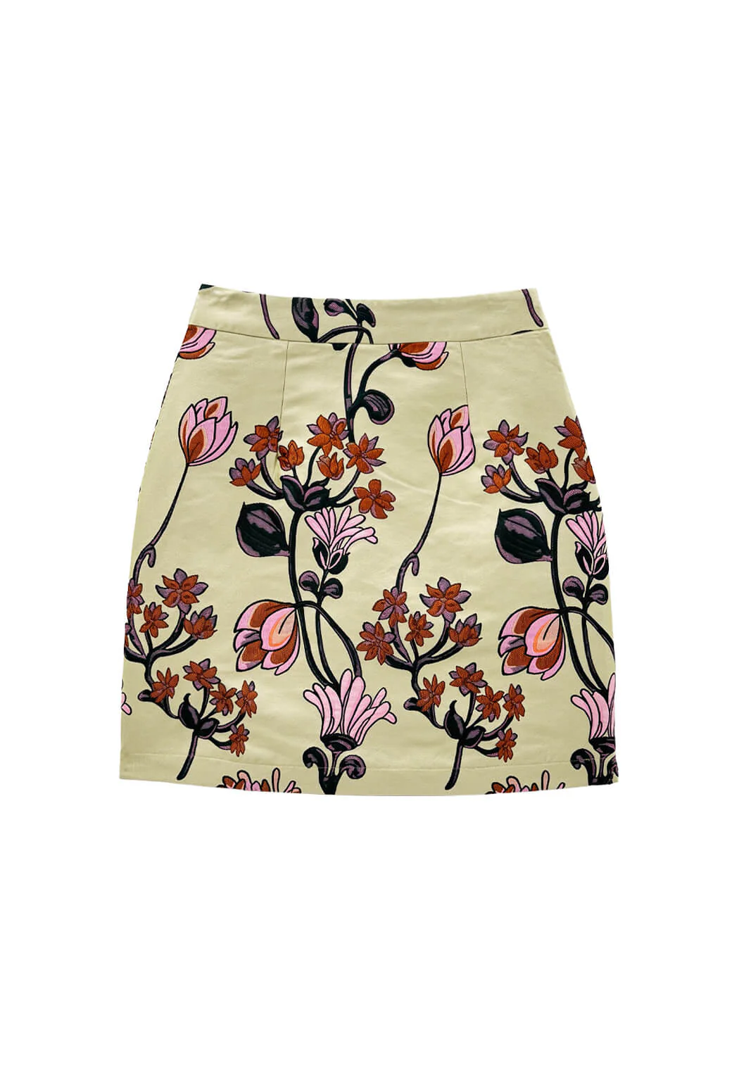 Pencil Skirt Mini - Citron Vines - Image 3