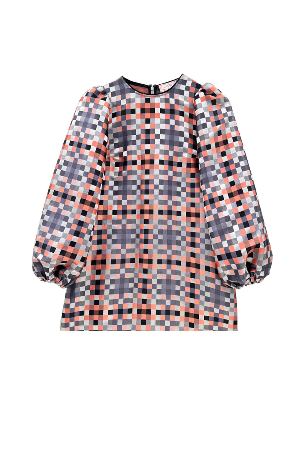 Puff Sleeve Party Dress MINI - Patchwork Brocade - Image 3