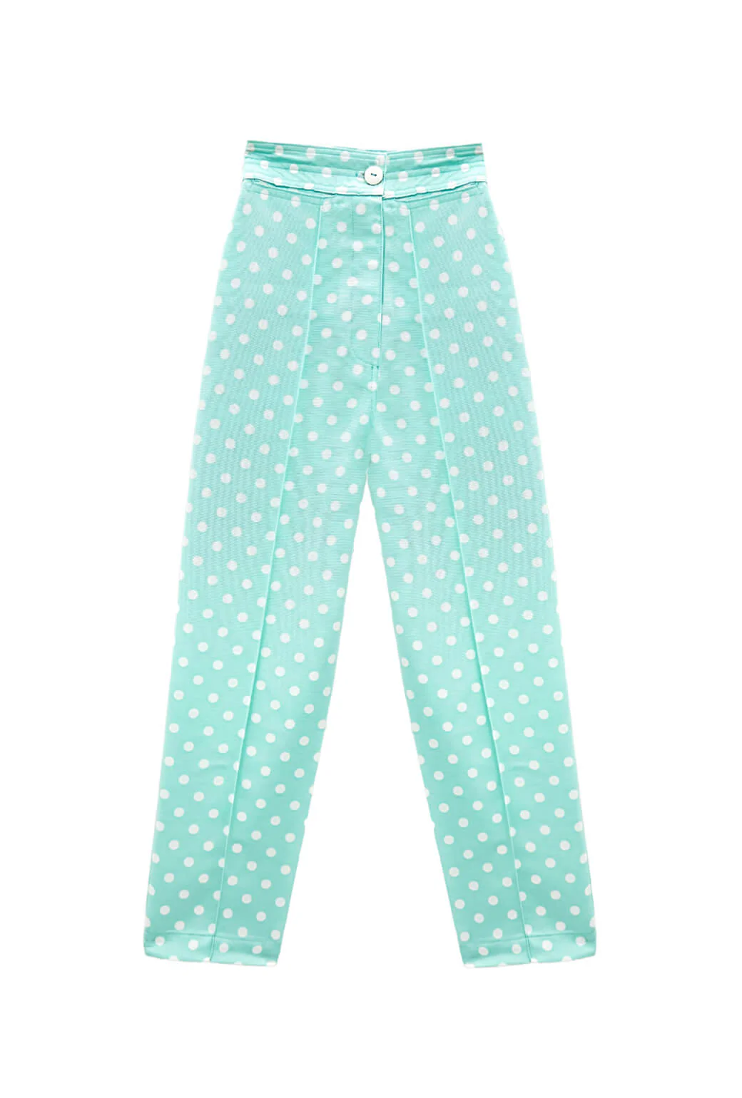 Run for the Roses Cropped Cigar Pant - Aqua Dot - Image 7