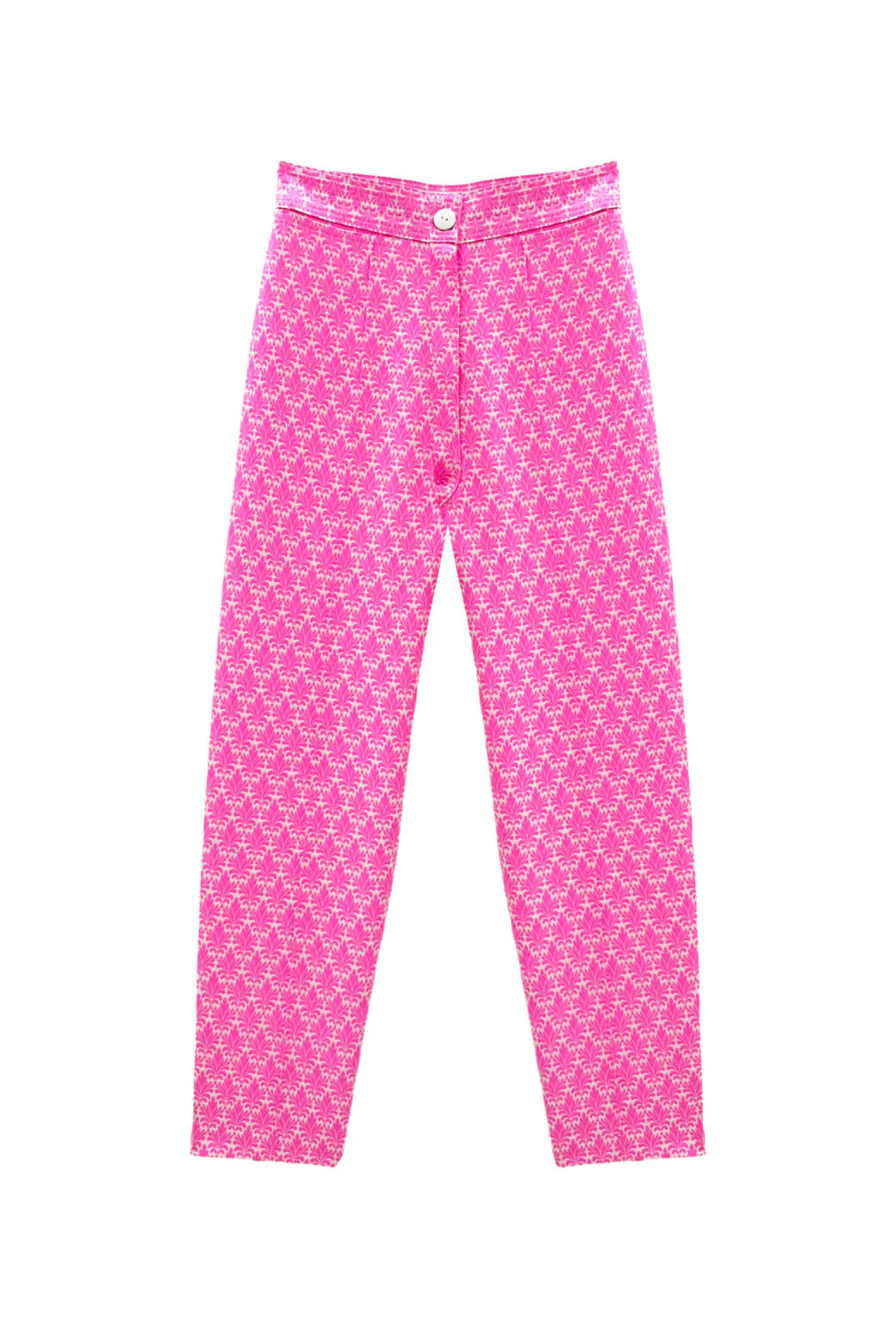 Run for the Roses Cropped Cigar Pant - Pink Damask - Image 4