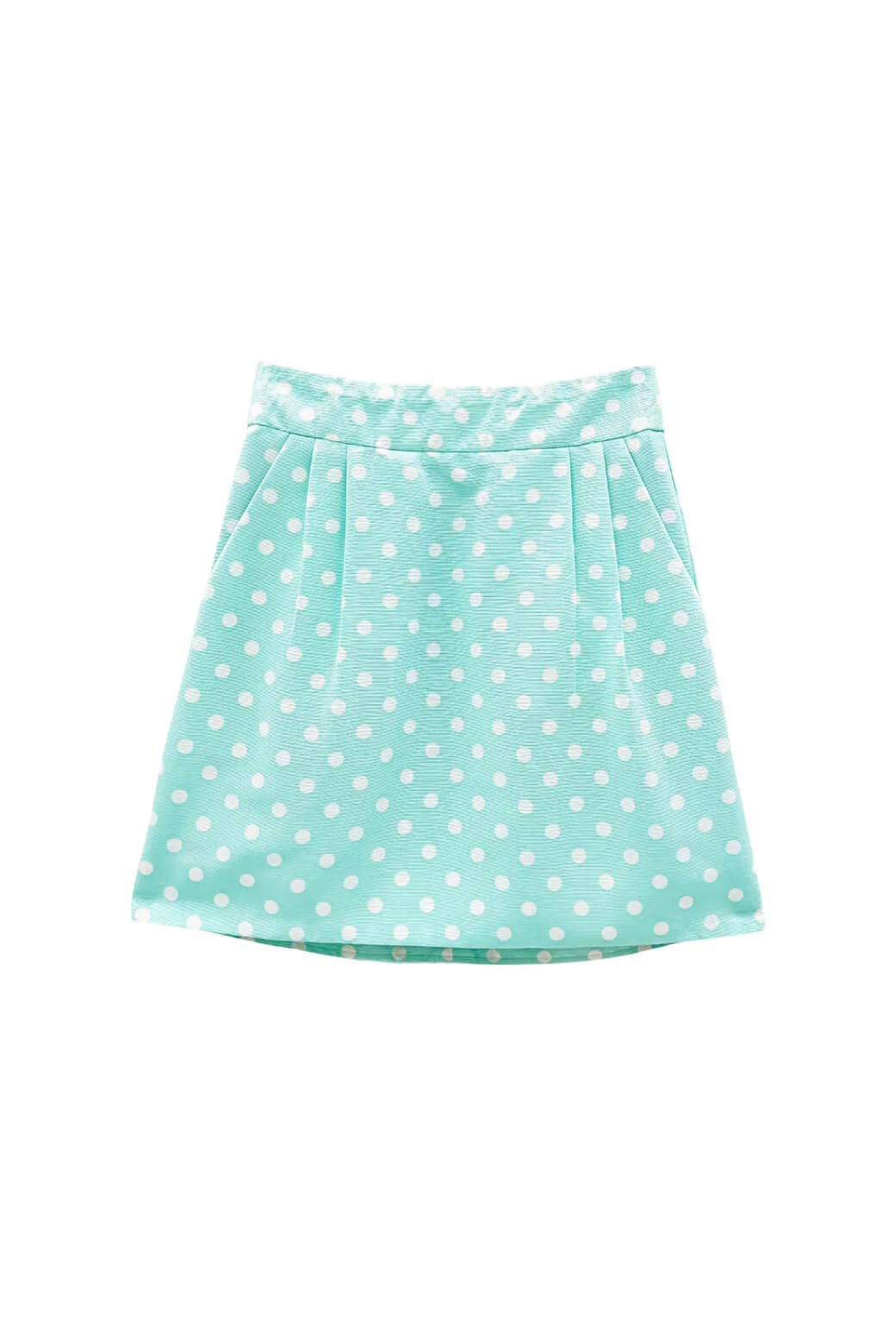 Run for the Roses Maggie Mini Skirt - Aqua Dot - Image 2