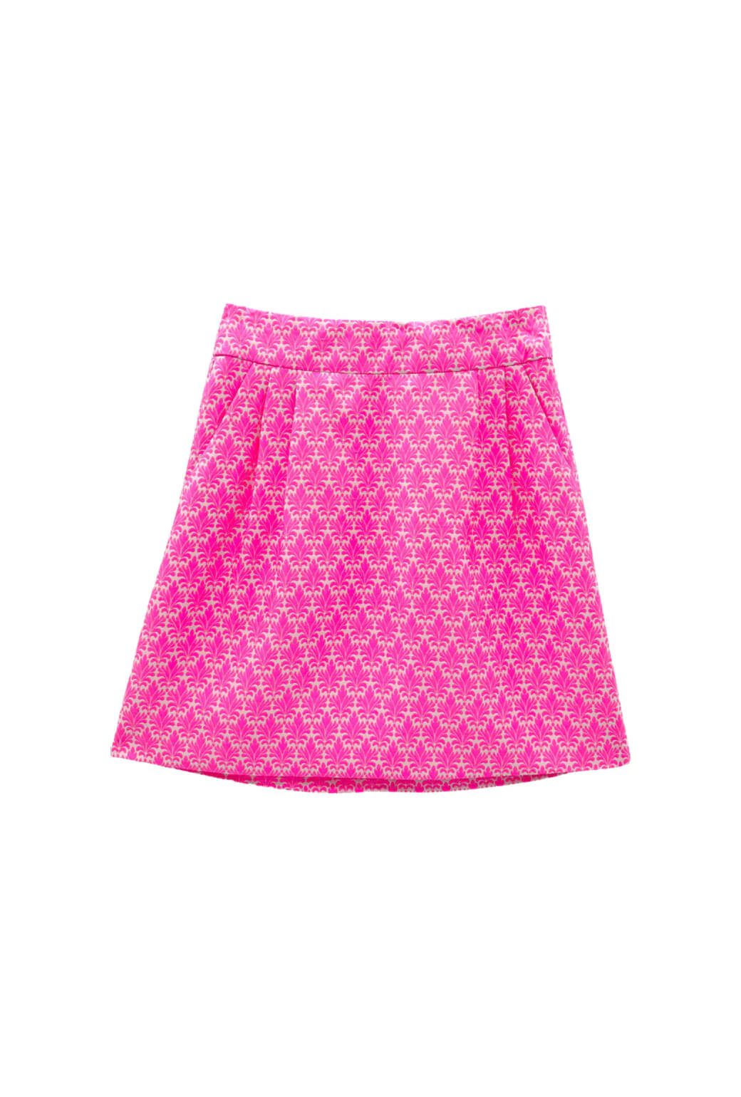 Run for the Roses Maggie Mini Skirt - Pink Damask - Image 3