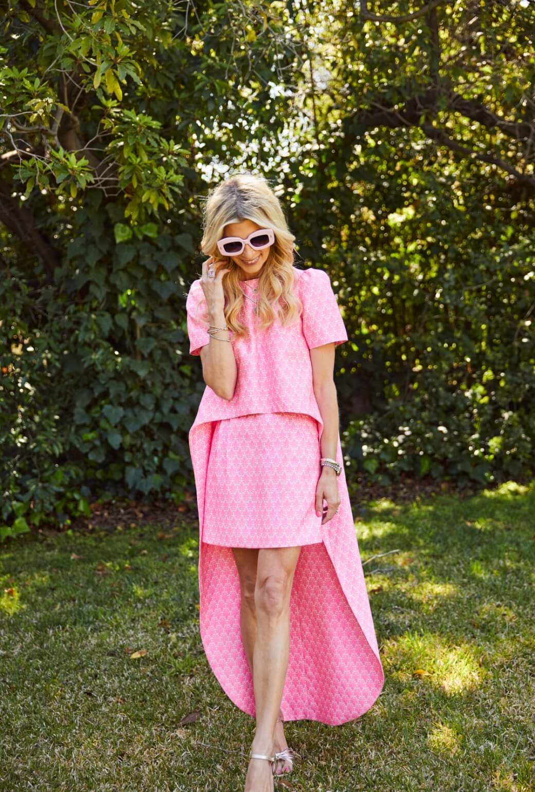 Run for the Roses Worth Top  - Pink Damask - Image 5