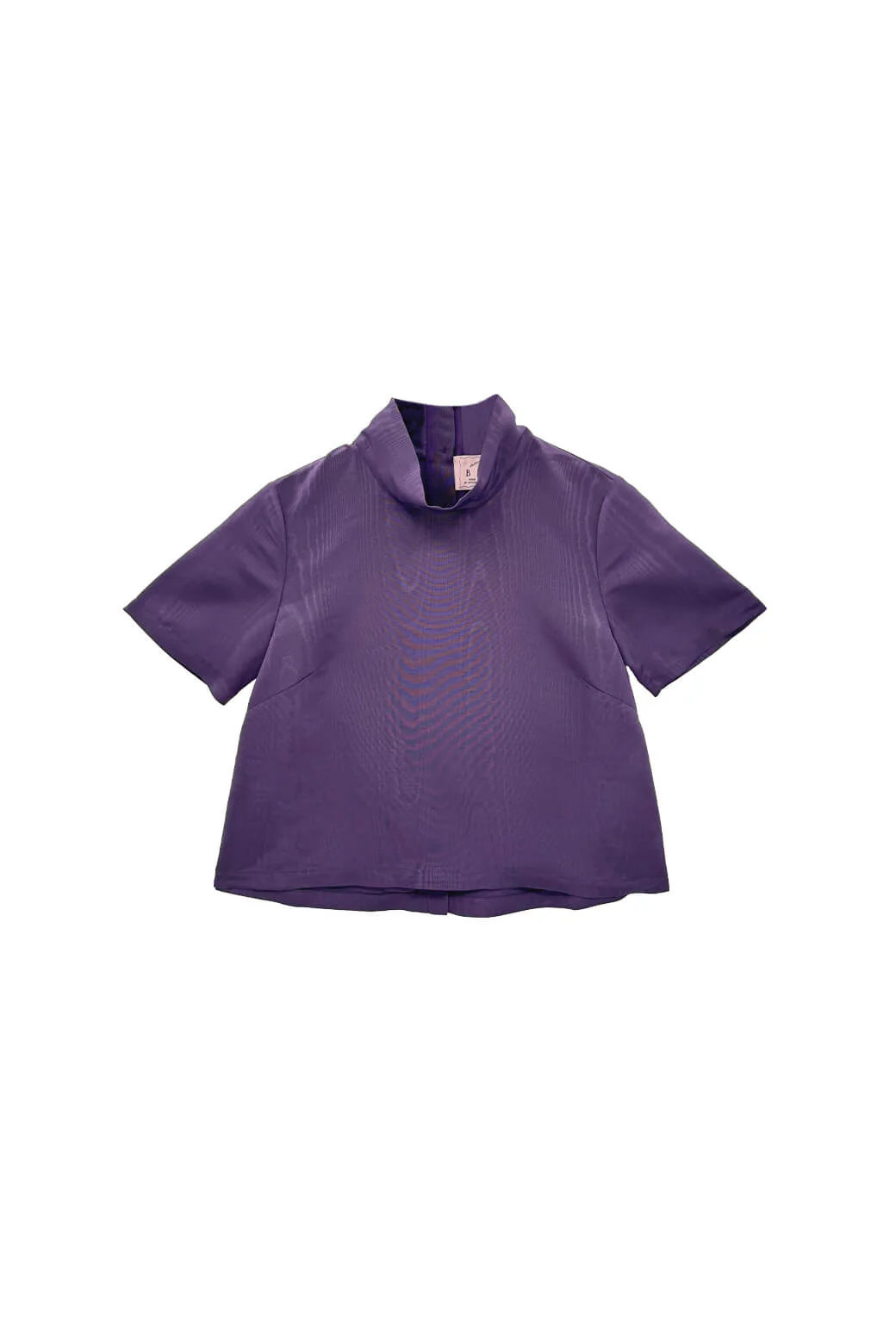 Short Sleeve Mod Top - Eggplant Moiré - Image 3