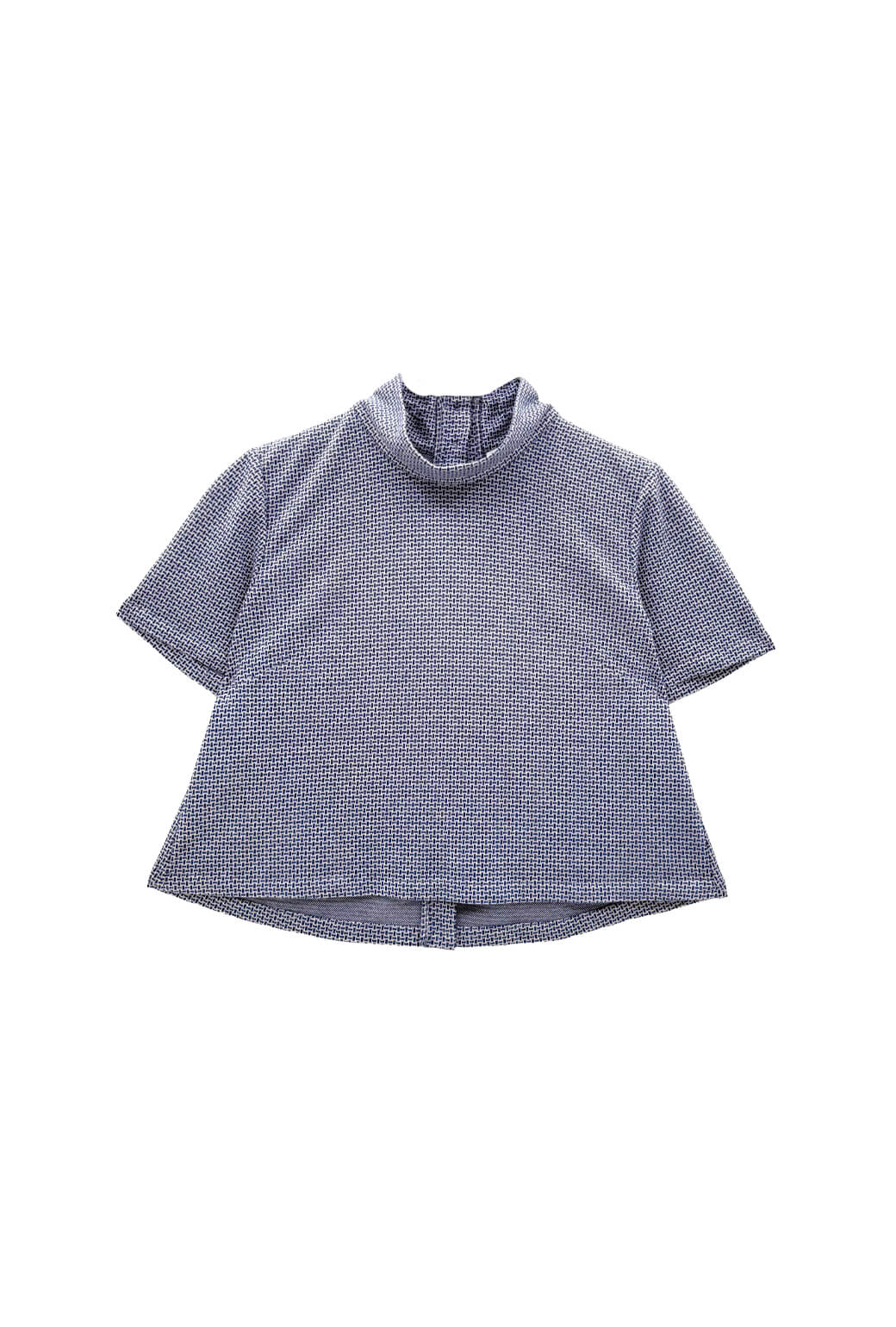 Short Sleeve Mod Top - Navy Knit - Image 3