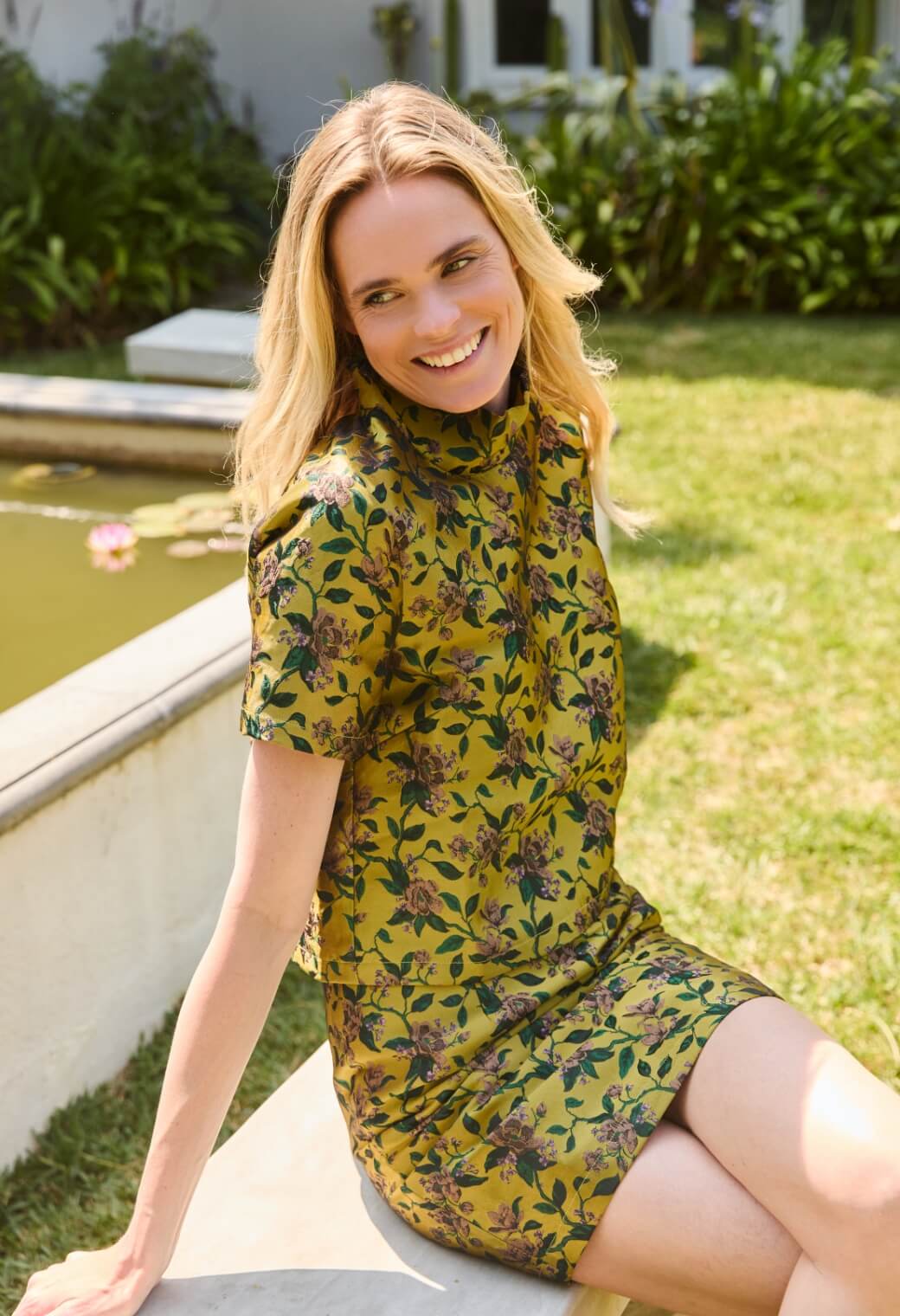 Short Sleeve Mod Top - Waldorf Floral Jacquard - Image 3