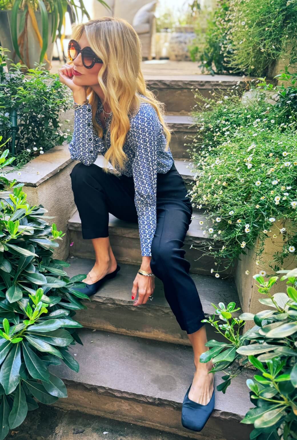 Skipper Blouse - Blue Lattice - Image 6