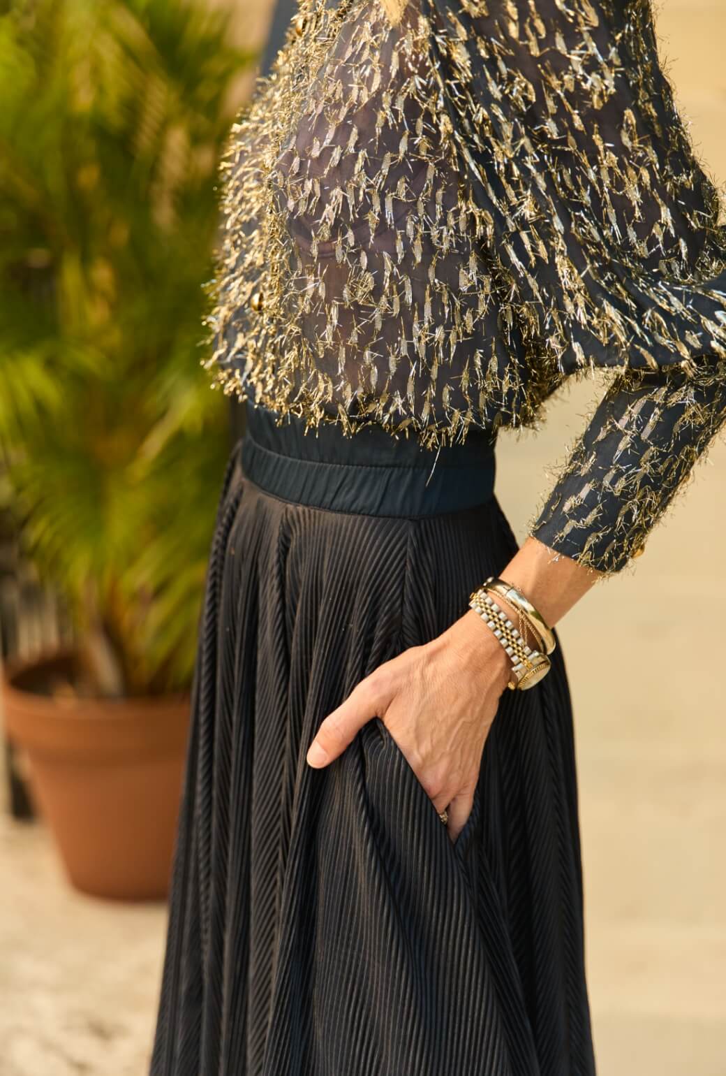 Skipper Blouse - Navy Metallic - Image 4