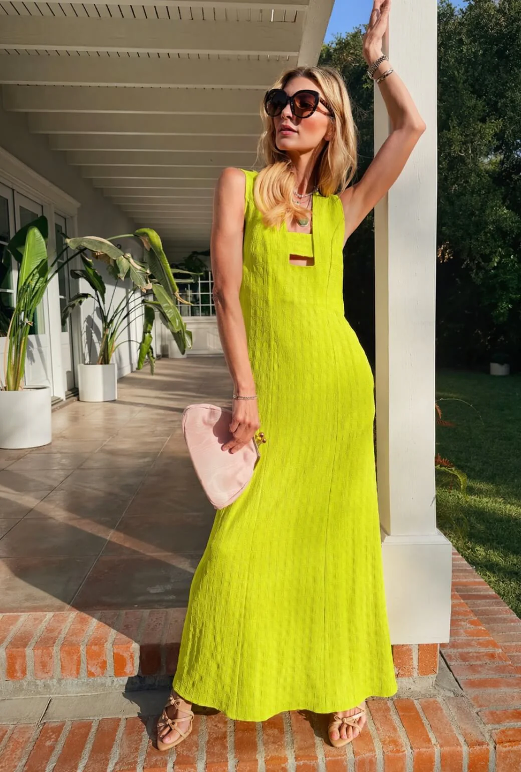 Sleeveless Deco Dress MAXI - Courtside Yellow Knit - Image 5