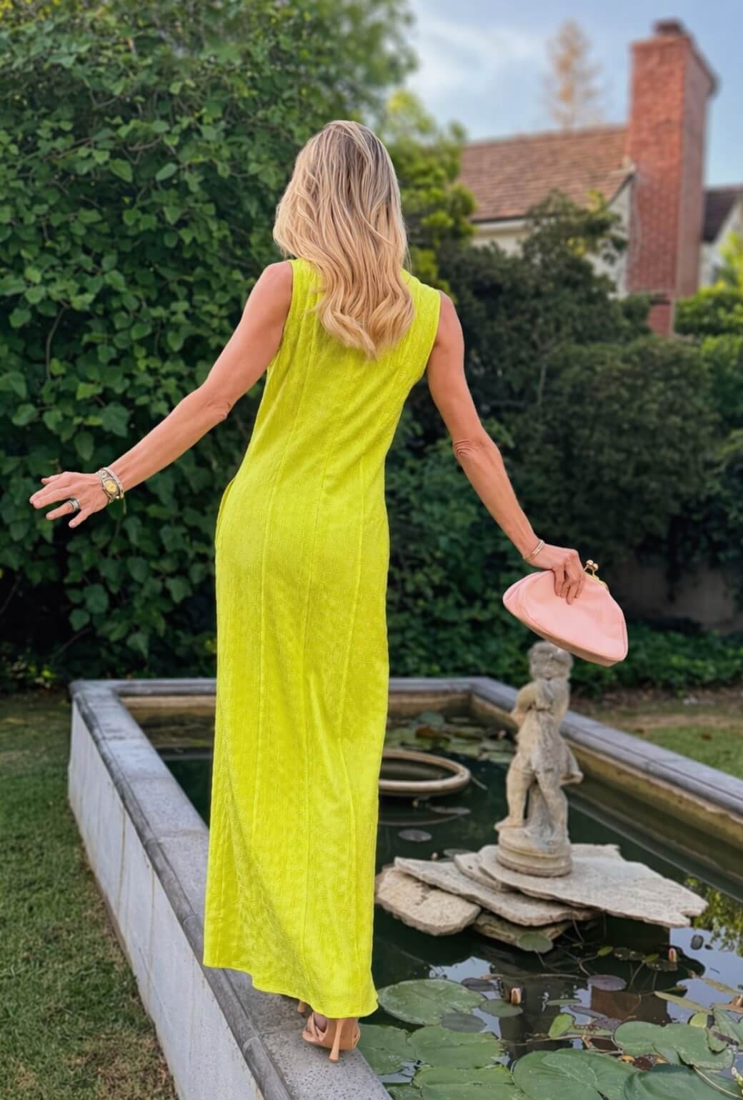 Sleeveless Deco Dress MAXI - Courtside Yellow Knit - Image 6
