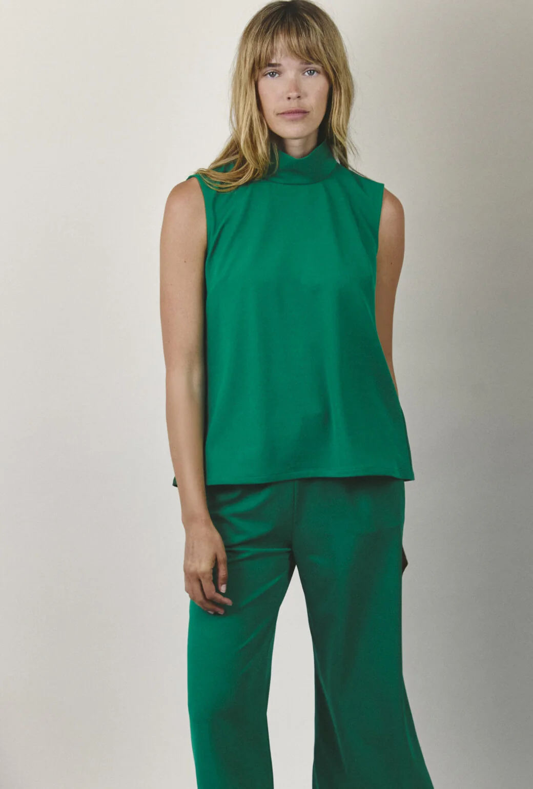 Sleeveless Mod Top - Kelly Green Knit - Image 3