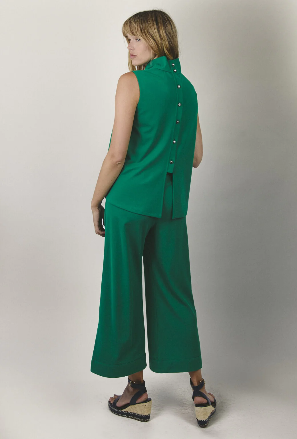 Sleeveless Mod Top - Kelly Green Knit - Image 4