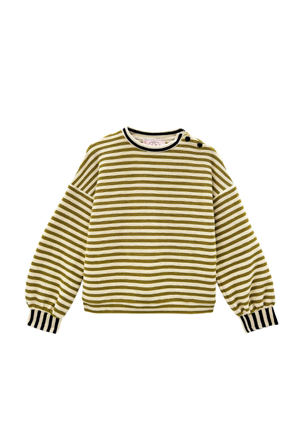 Snappy Pullover - Moss Striped Terry - Image 4