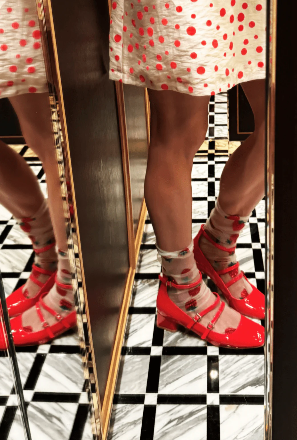 Square Toe Mary Jane - Red Patent - Image 3