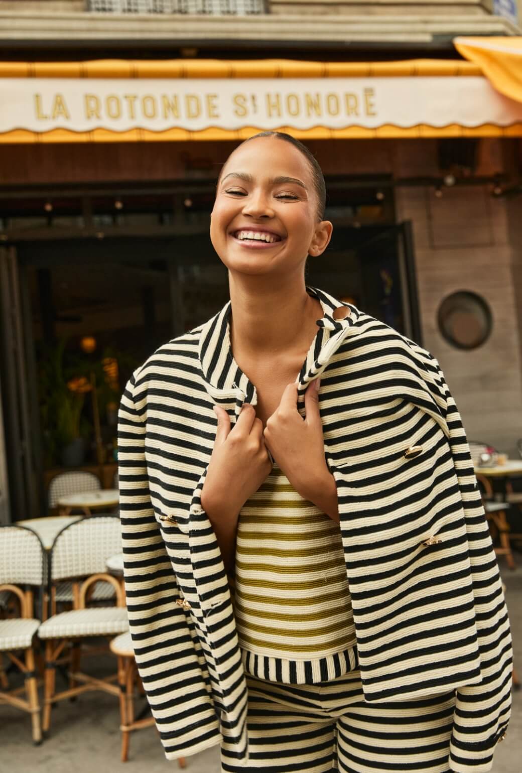 Swell Jacket - Black Striped Terry - Image 4