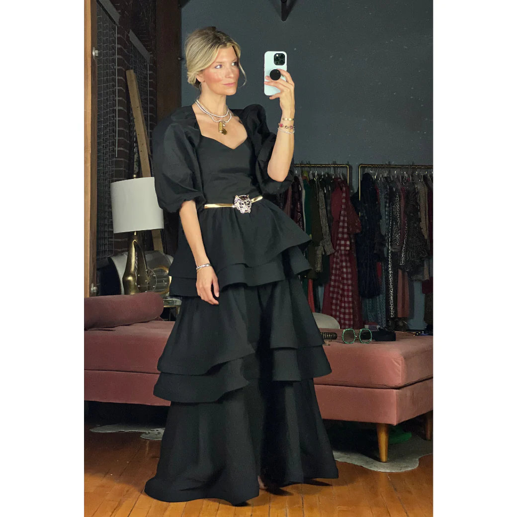 Teagan Tiered Skirt - Black - Image 15