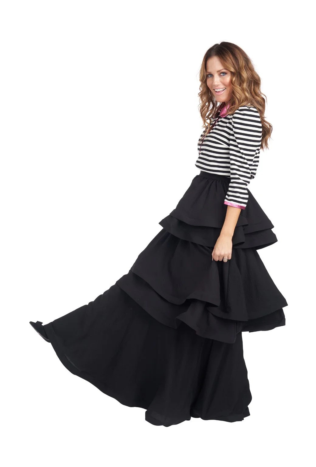 Teagan Tiered Skirt - Black - Image 18