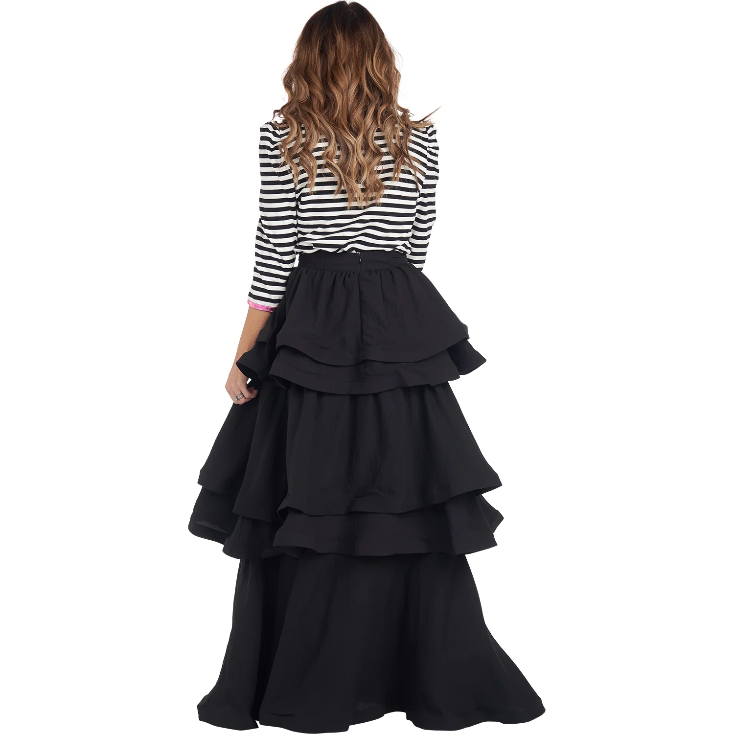 Teagan Tiered Skirt - Black - Image 20