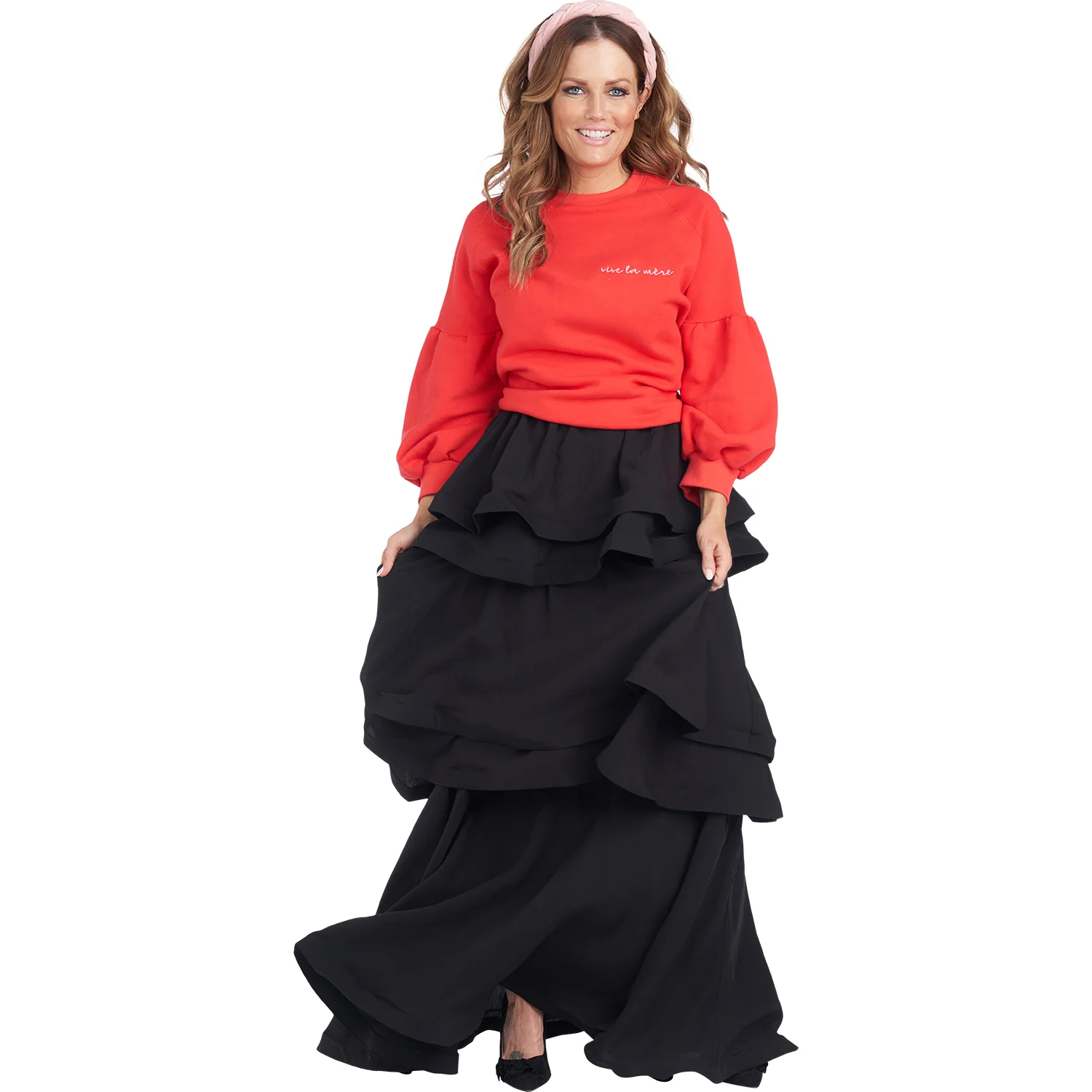 Teagan Tiered Skirt - Black - Image 21