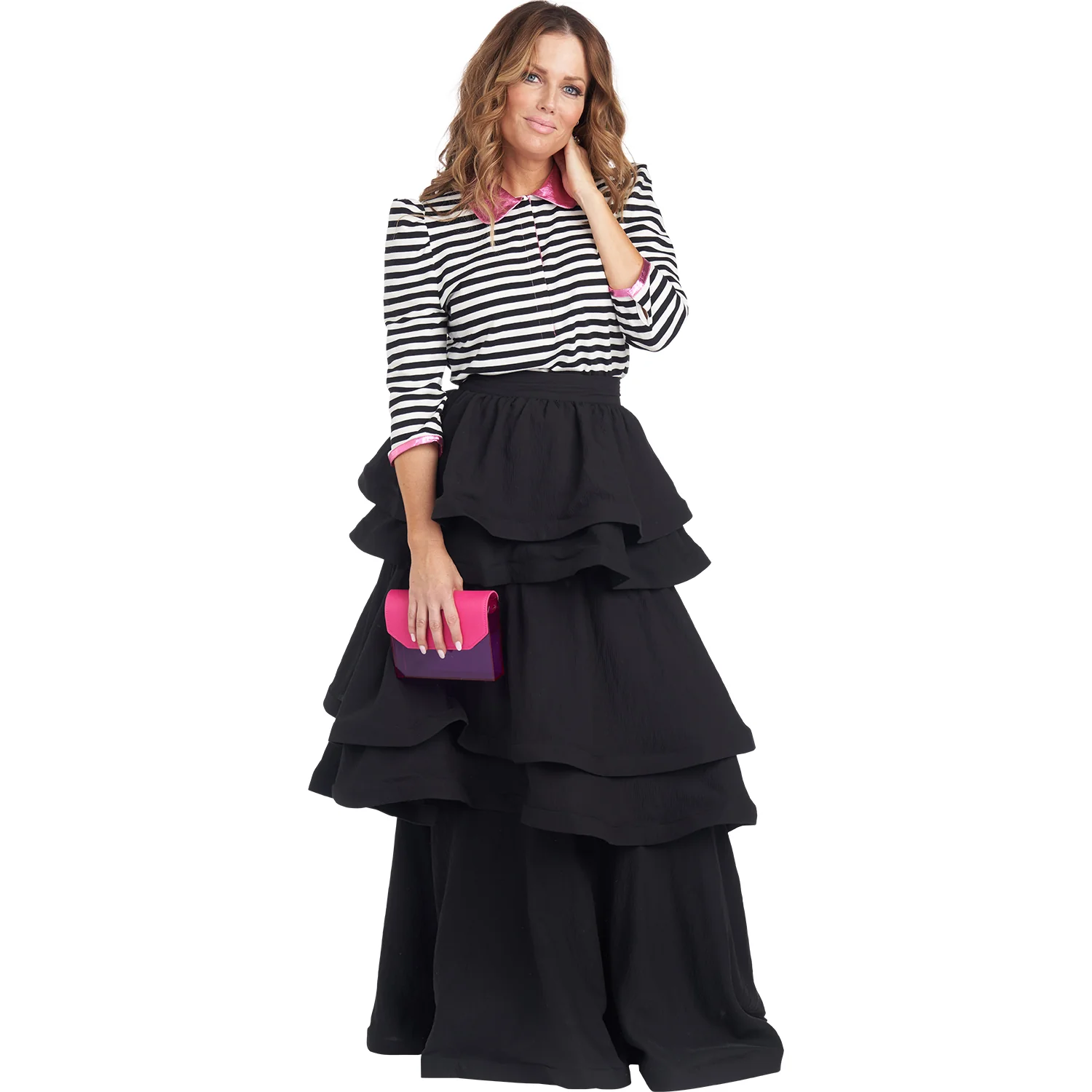 Teagan Tiered Skirt - Black - Image 22