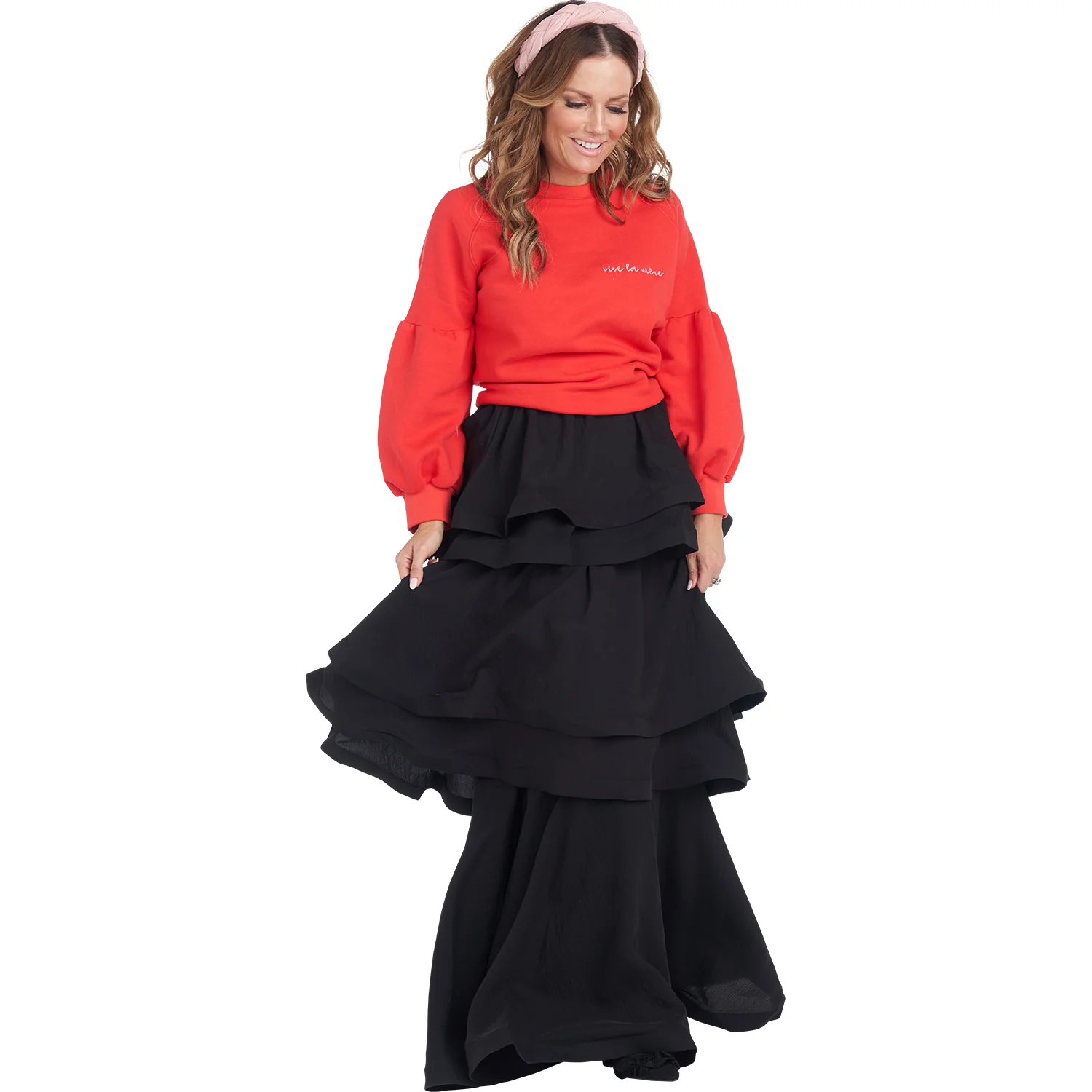 Teagan Tiered Skirt - Black - Image 23