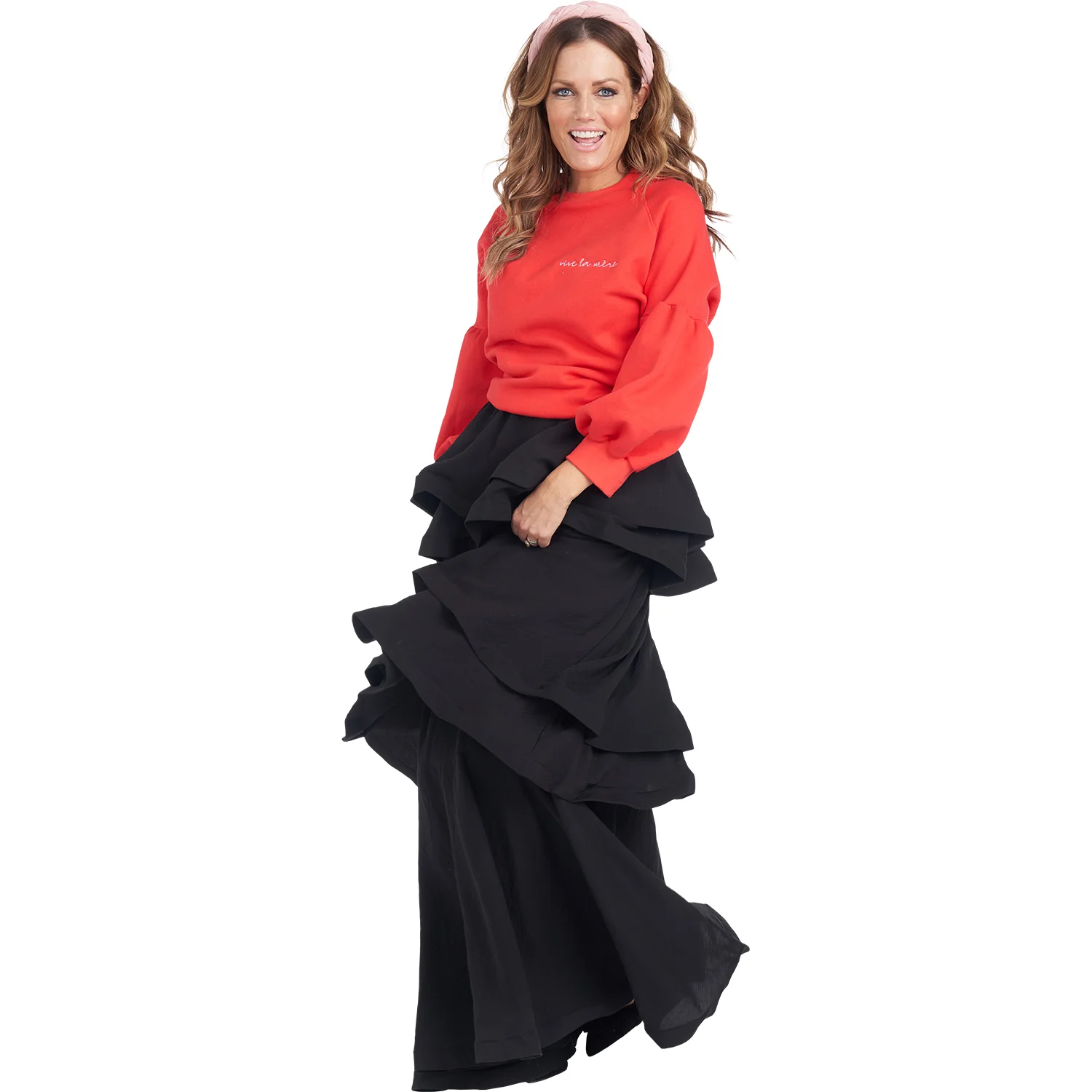 Teagan Tiered Skirt - Black - Image 25