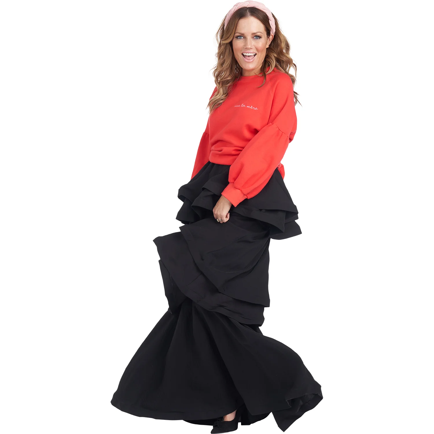 Teagan Tiered Skirt - Black - Image 26