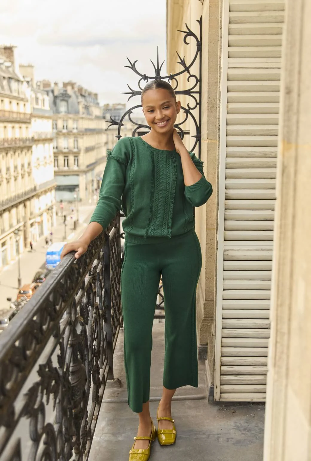 The Bee Pant - BURU Deep Green Knit