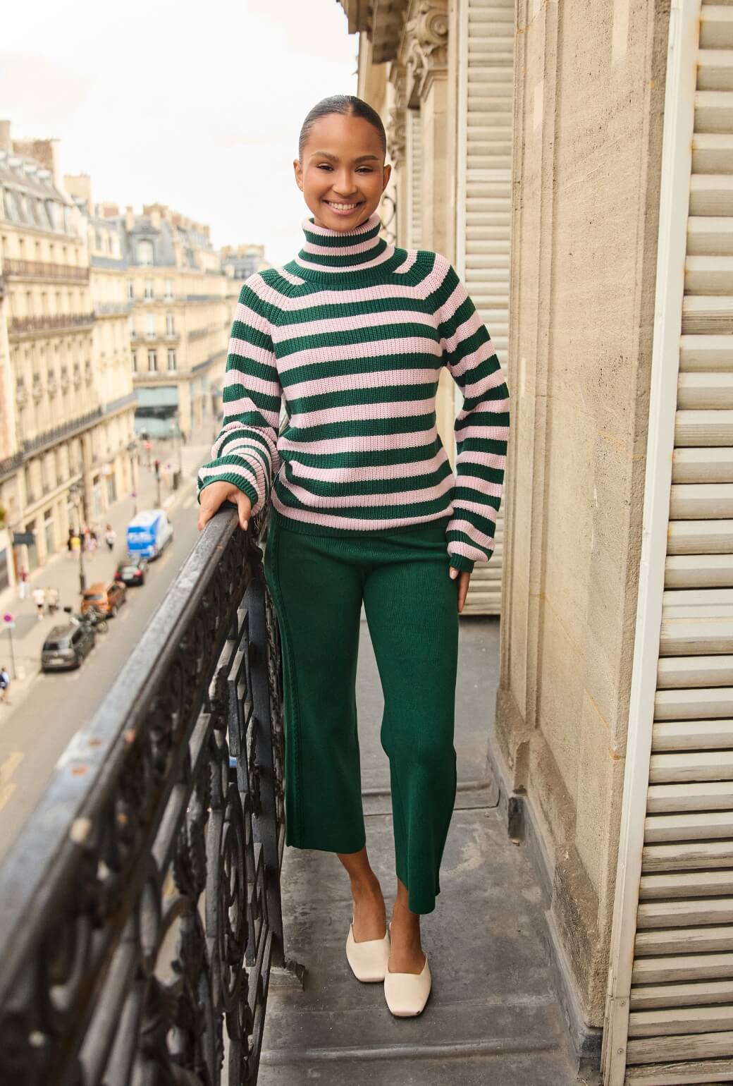 The Bee Pant - BURU Deep Green Knit - Image 9