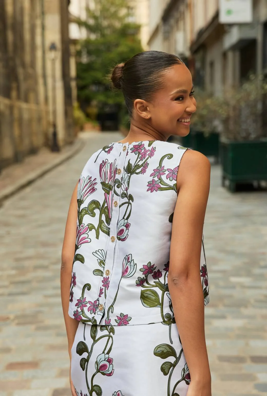 The Betsey Top - Pewter Vines - Image 4