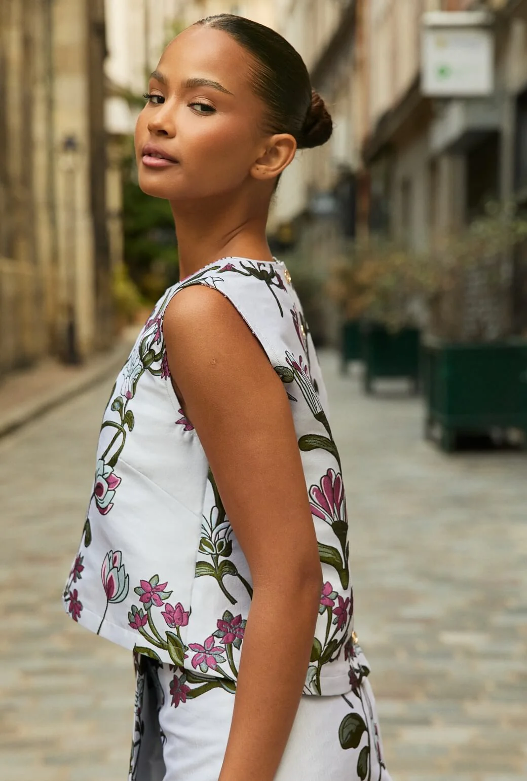The Betsey Top - Pewter Vines - Image 5