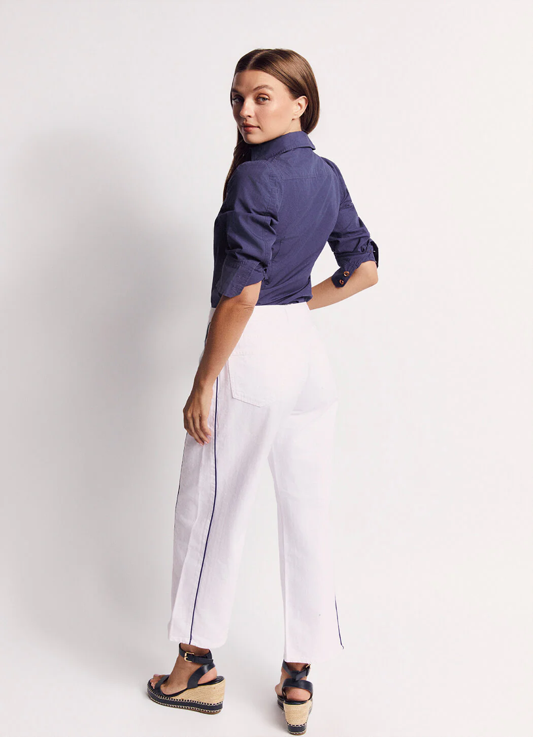 The Brett Button Down - Navy - Image 9