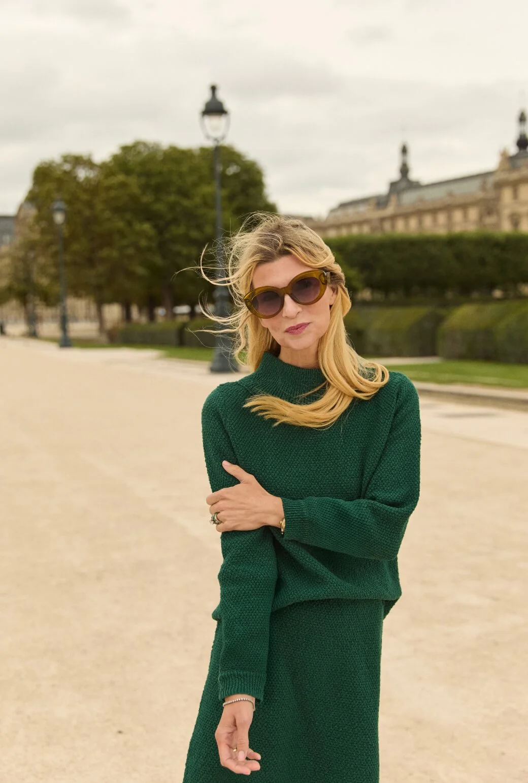 The Carlyle Sweater - BURU Deep Green Knit Bouclé - Image 7