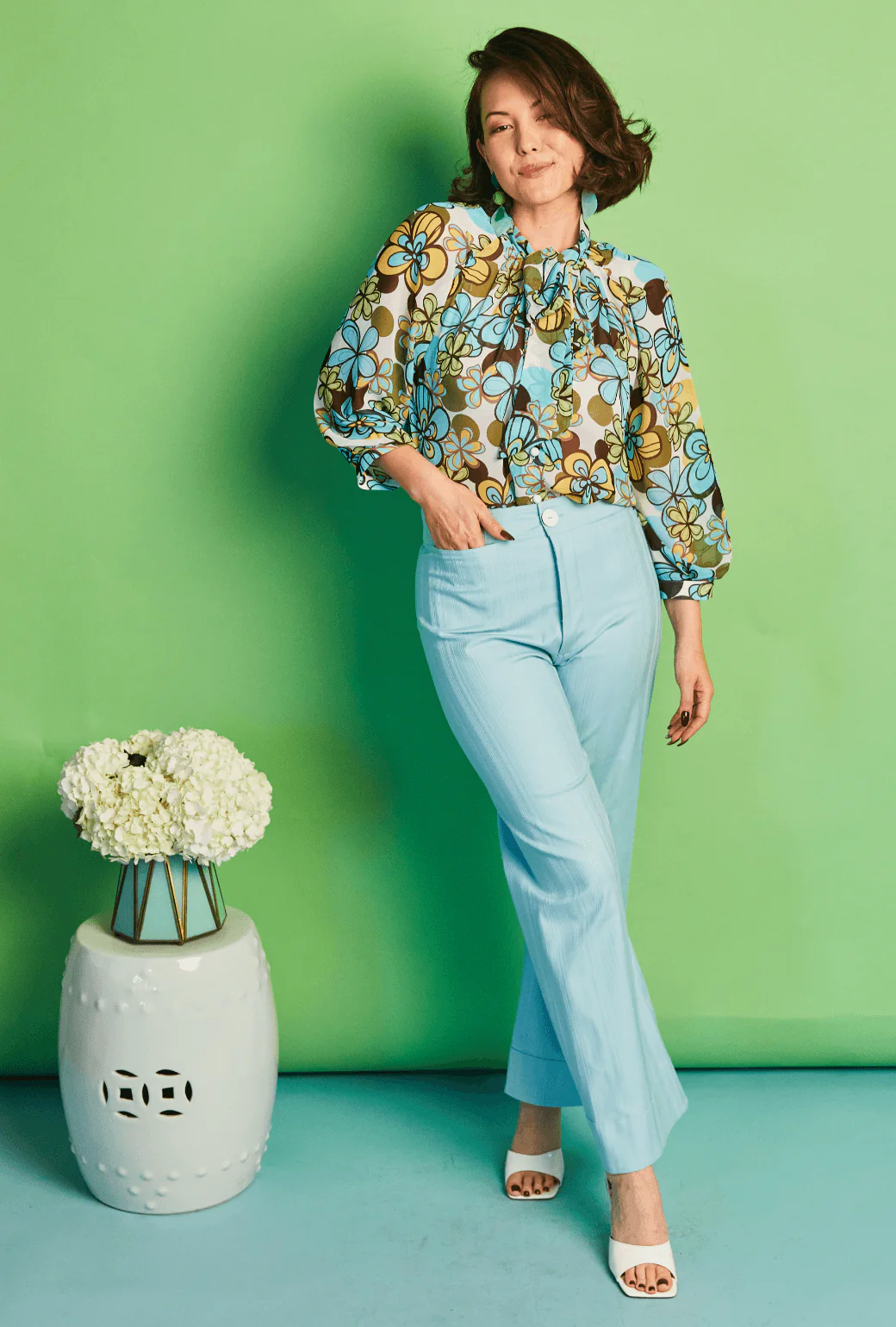 The Charlie Pant - Aqua Faille - Image 4