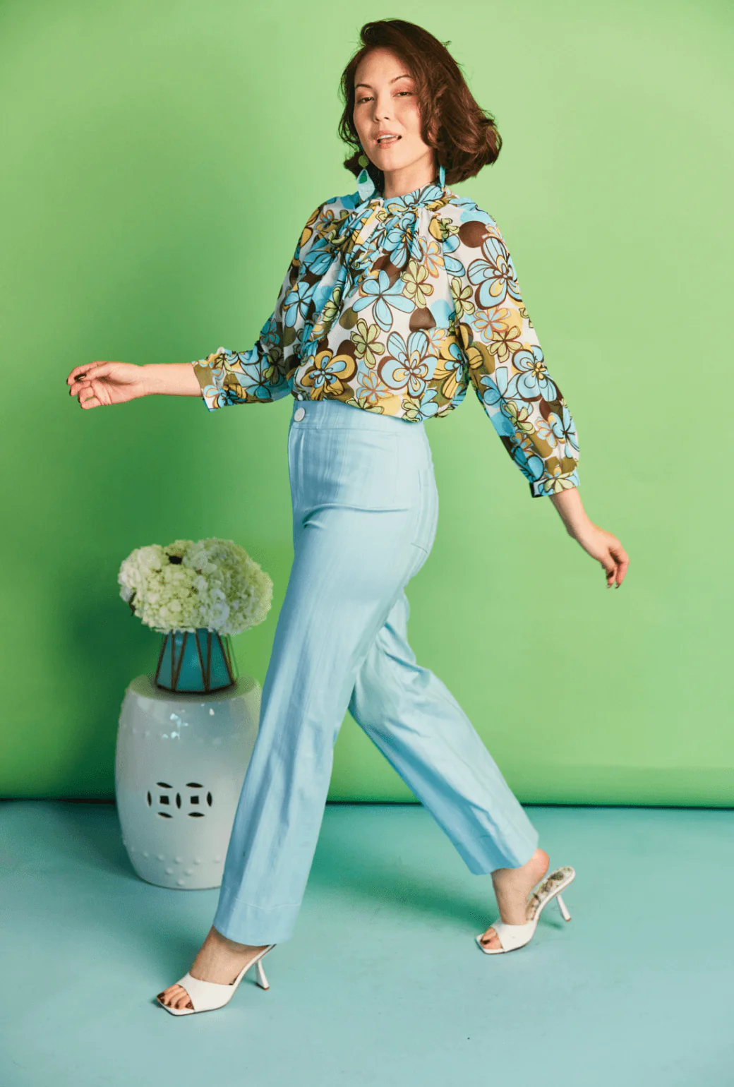 The Charlie Pant - Aqua Faille - Image 5