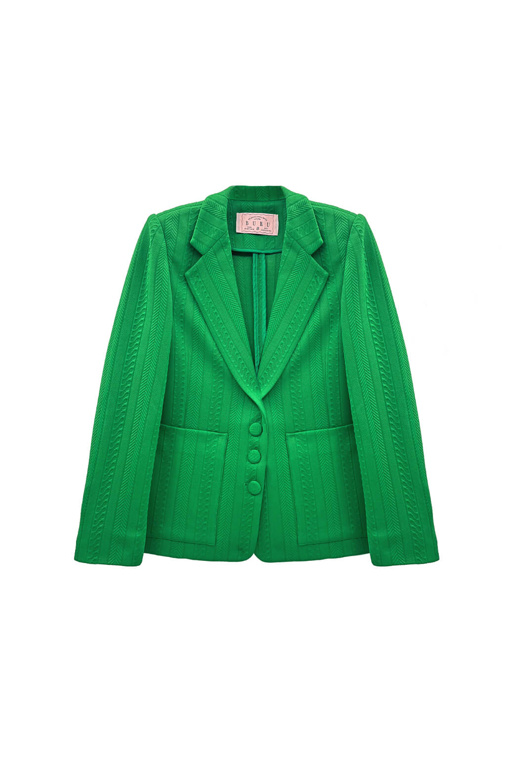 The Classic Blazer - Kelly Green Cable-knit - Image 3